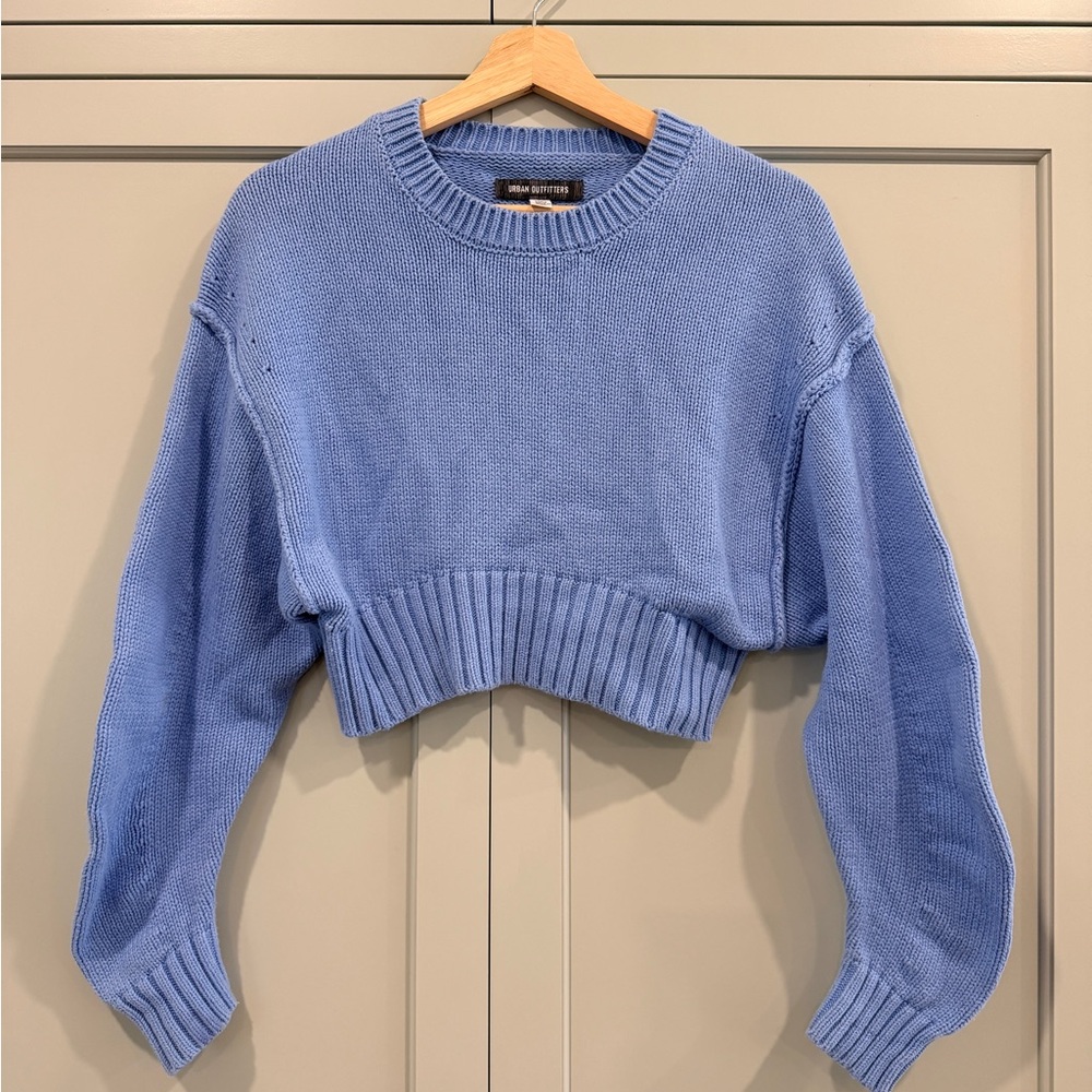 Urban Outfitters Light Blue Cropped Sweater